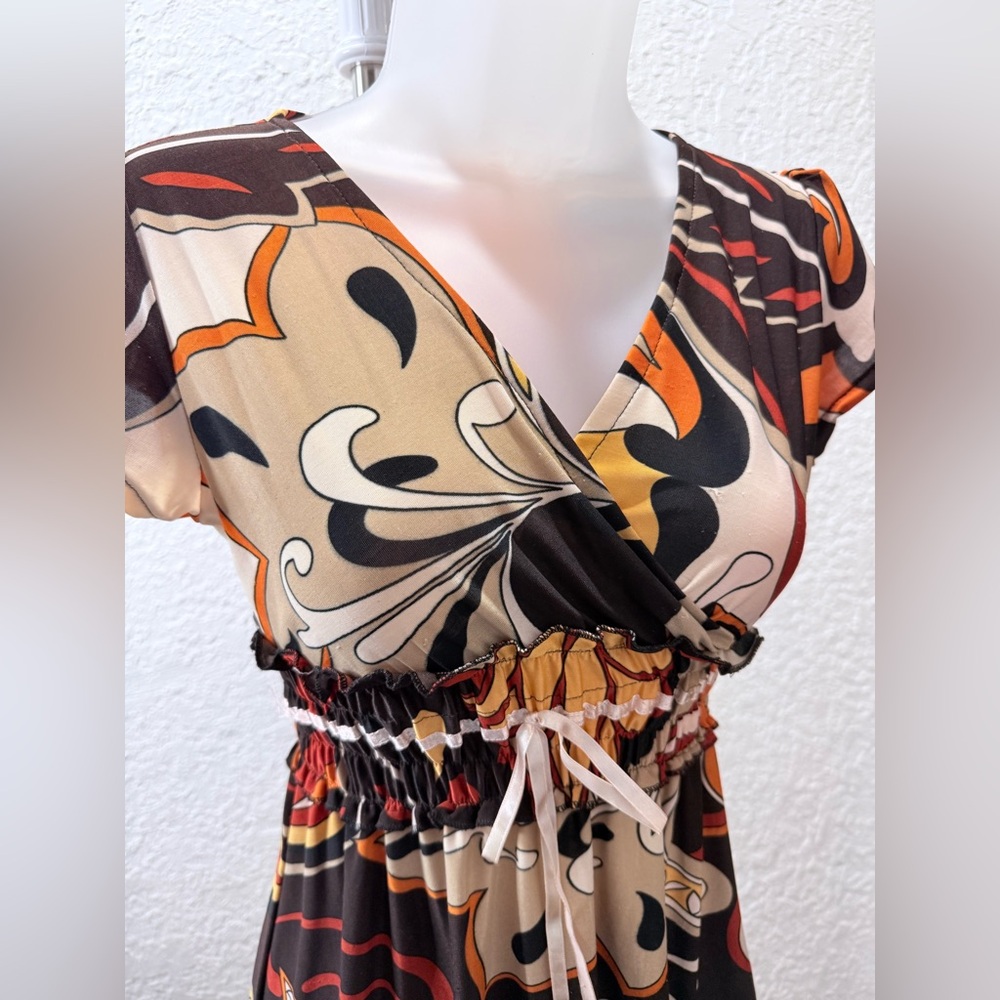 Colorful Abstract Print Dress - Picture 6 of 6